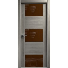Дверь Status Versia модель 226 Дуб серый стекло лакобель коричневый