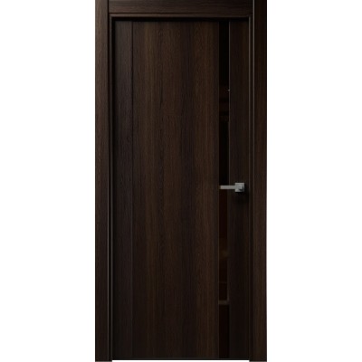 Межкомнатная Дверь Status Futura модель 321 Орех стекло лакобель коричневый