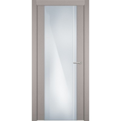 Межкомнатная Дверь Status Futura модель 331 Дуб белый стекло калёное с гравировкой