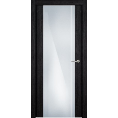 Межкомнатная Дверь Status Futura модель 331 Дуб чёрный стекло калёное с гравировкой
