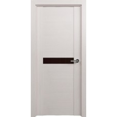 Дверь Status Trend модель 411 Дуб белый стекло лакобель коричневый