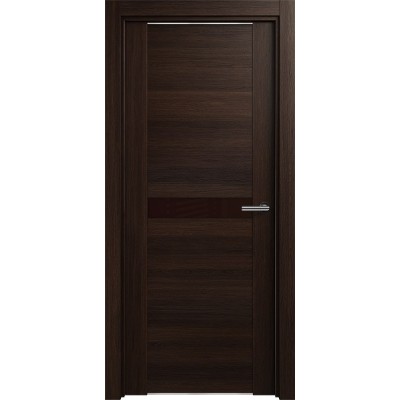 Межкомнатная Дверь Status Trend модель 411 Орех стекло лакобель коричневый