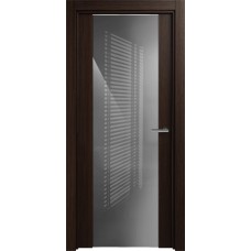Дверь Status Trend модель 423 Орех стекло лакобель серый