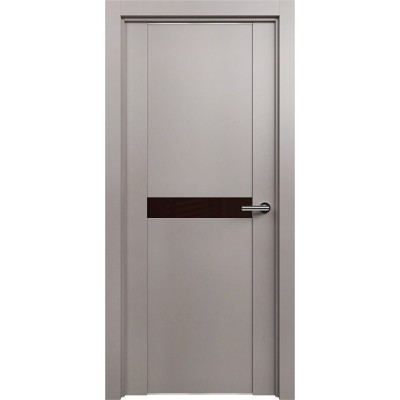 Межкомнатная Дверь Status Trend модель 411 Грей стекло лакобель коричневый
