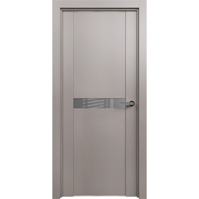 Межкомнатная Дверь Status Trend модель 411 Грей стекло лакобель серый