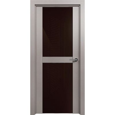 Межкомнатная Дверь Status Trend модель 422 Грей стекло лакобель коричневый