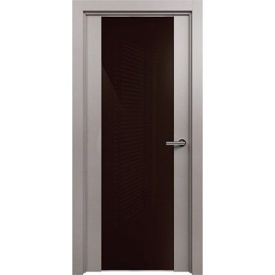 Межкомнатная Дверь Status Trend модель 423 Грей стекло лакобель коричневый