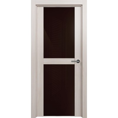 Межкомнатная Дверь Status Trend модель 422 Ясень стекло лакобель коричневый