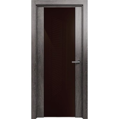 Межкомнатная Дверь Status Trend модель 423 Дуб патина стекло лакобель коричневый