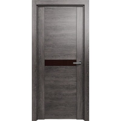 Межкомнатная Дверь Status Trend модель 411 Венге пепельный стекло лакобель коричневый
