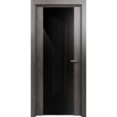 Межкомнатная Дверь Status Trend модель 423 Венге пепельный стекло лакобель чёрный