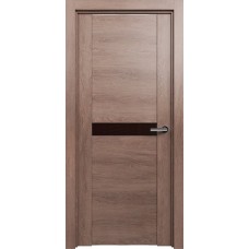Дверь Status Trend модель 411 Дуб капучино стекло лакобель коричневый