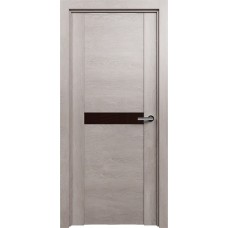 Дверь Status Trend модель 411 Дуб серый стекло лакобель коричневый