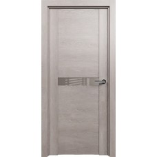 Дверь Status Trend модель 411 Дуб серый стекло лакобель капучино