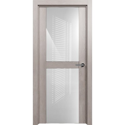 Межкомнатная Дверь Status Trend модель 422 Дуб серый стекло лакобель белый