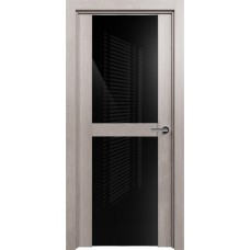 Дверь Status Trend модель 422 Дуб серый стекло лакобель чёрный