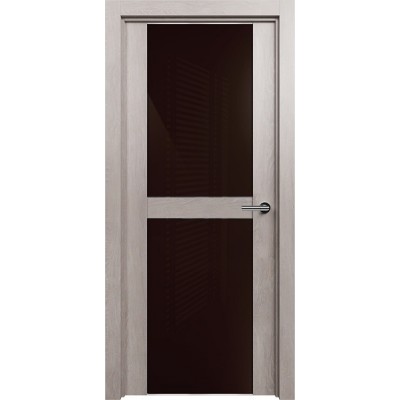 Межкомнатная Дверь Status Trend модель 422 Дуб серый стекло лакобель коричневый