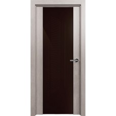 Дверь Status Trend модель 423 Дуб серый стекло лакобель коричневый