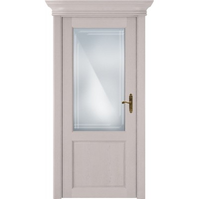 Межкомнатная Дверь Status Classic модель 521 Дуб белый стекло Грань