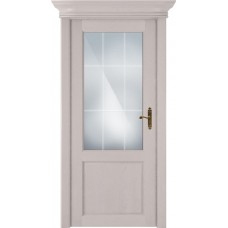 Дверь Status Classic модель 521 Дуб белый стекло решётка Англия
