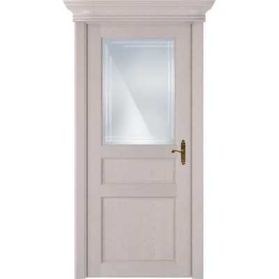 Межкомнатная Дверь Status Classic модель 532 Дуб белый стекло Грань