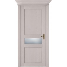 Дверь Status Classic модель 534 Дуб белый стекло Сатинато белое