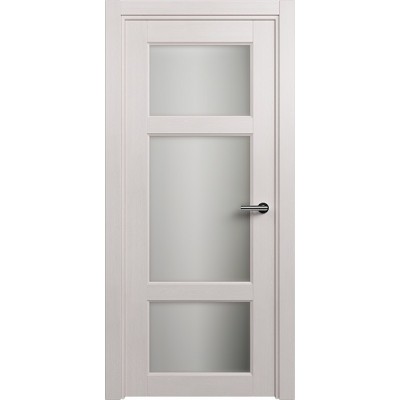 Межкомнатная Дверь Status Classic модель 542 Дуб белый стекло Сатинато белое