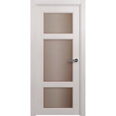 Дверь Status Classic модель 542 Дуб белый стекло Сатинато бронза