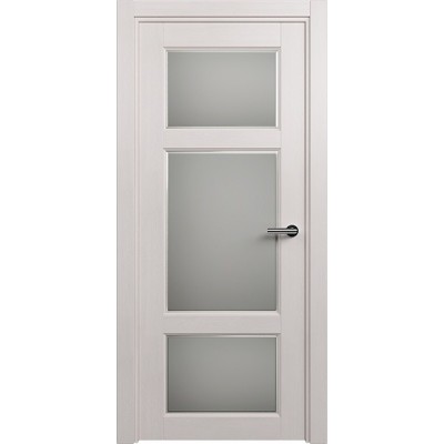 Межкомнатная Дверь Status Classic модель 542 Дуб белый стекло Фацет