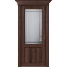 Дверь Status Classic модель 521 Орех стекло решётка Италия