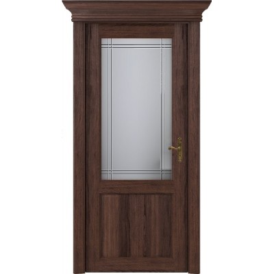 Межкомнатная Дверь Status Classic модель 521 Орех стекло решётка Италия