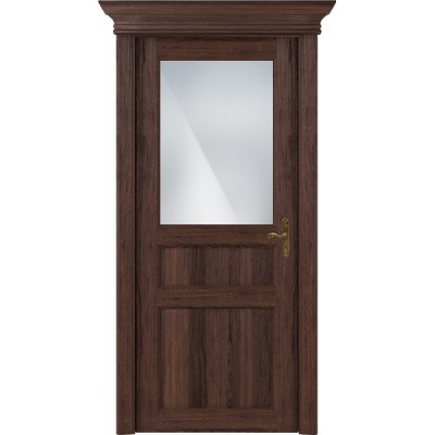 Межкомнатная Дверь Status Classic модель 532 Орех стекло Сатинато белое