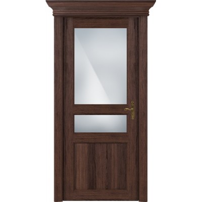 Межкомнатная Дверь Status Classic модель 533 Орех стекло Сатинато белое