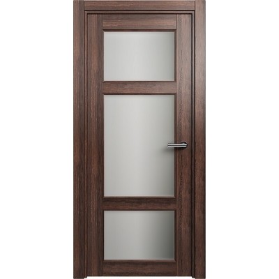 Межкомнатная Дверь Status Classic модель 542 Орех стекло Сатинато белое