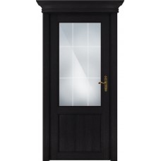 Дверь Status Classic модель 521 Дуб чёрный стекло решётка Англия