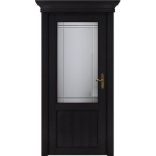 Дверь Status Classic модель 521 Дуб чёрный стекло решётка Италия