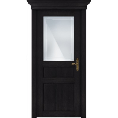 Межкомнатная Дверь Status Classic модель 532 Дуб чёрный стекло Грань