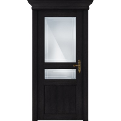 Межкомнатная Дверь Status Classic модель 533 Дуб чёрный стекло Грань