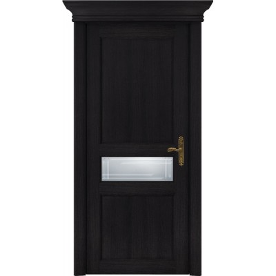 Межкомнатная Дверь Status Classic модель 534 Дуб чёрный стекло Грань