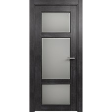 Дверь Status Classic модель 542 Дуб чёрный стекло Фацет