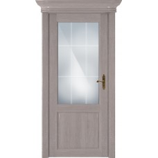 Дверь Status Classic модель 521 Дуб серый стекло решётка Англия