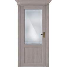 Дверь Status Classic модель 521 Дуб серый стекло решётка Италия