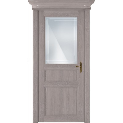 Межкомнатная Дверь Status Classic модель 532 Дуб серый стекло Грань