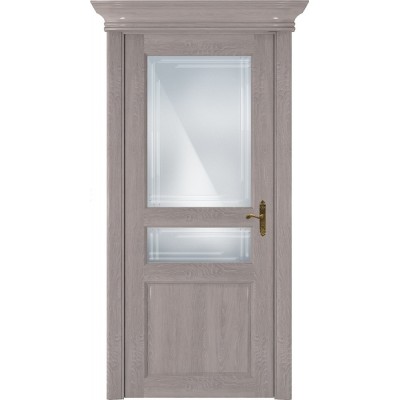 Межкомнатная Дверь Status Classic модель 533 Дуб серый стекло Грань