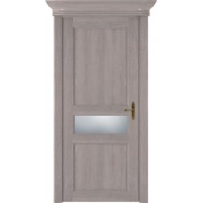Дверь Status Classic модель 534 Дуб серый стекло Сатинато белое