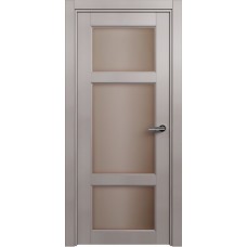 Дверь Status Classic модель 542 Дуб серый стекло Сатинато бронза