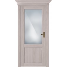 Дверь Status Classic модель 521 Ясень стекло Сатинато белое