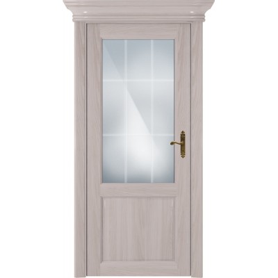 Межкомнатная Дверь Status Classic модель 521 Ясень стекло решётка Англия