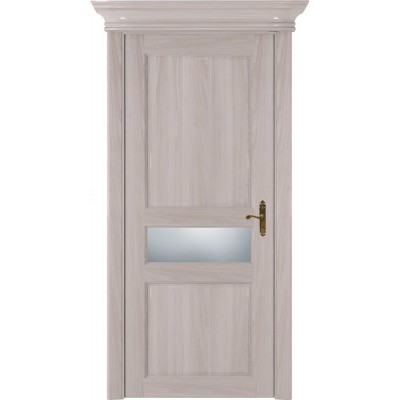 Межкомнатная Дверь Status Classic модель 534 Ясень стекло Сатинато белое