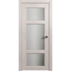 Дверь Status Classic модель 542 Ясень стекло Сатинато белое
